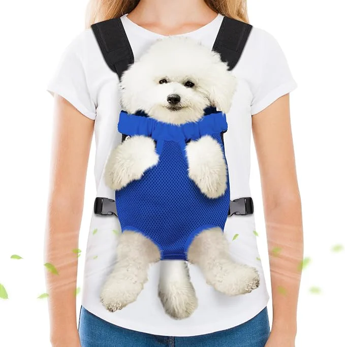 Premium Material Pet Carrier Backpack Hands- Adjustable Dog Front Carrier Legs Out Crafted