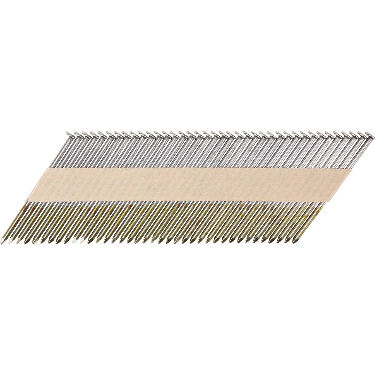 First-Class Pro-Fit 3 In. x .131 In. 30 Degree Paper Tape Smooth Shank Round Head Brite Collated Stick Nails 2500 Ct. Relaxed