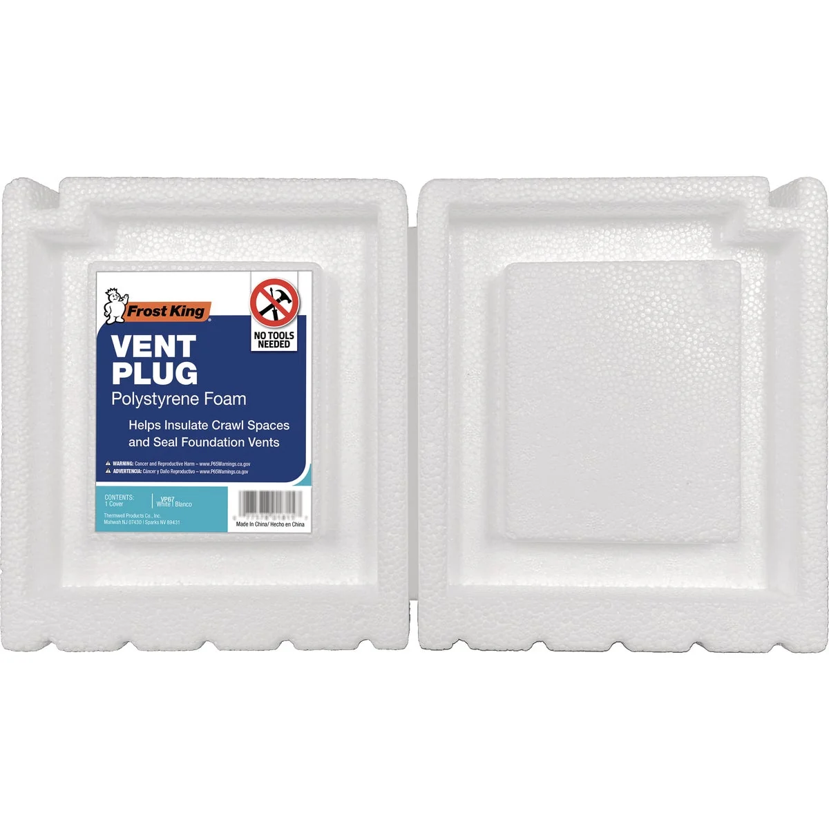 Premium Frost King 6.5 In. x 7.75 In. Large Foundation Vent Foam Plug Easy-to-Use