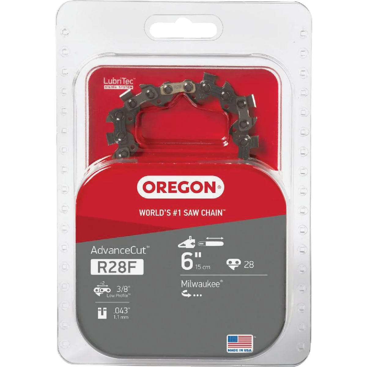 First-Class Oregon R28F Polesaw Chain for 6 in. Bar – 28 Drive Links – fits Remington Milwaukee and Craftsman Unique