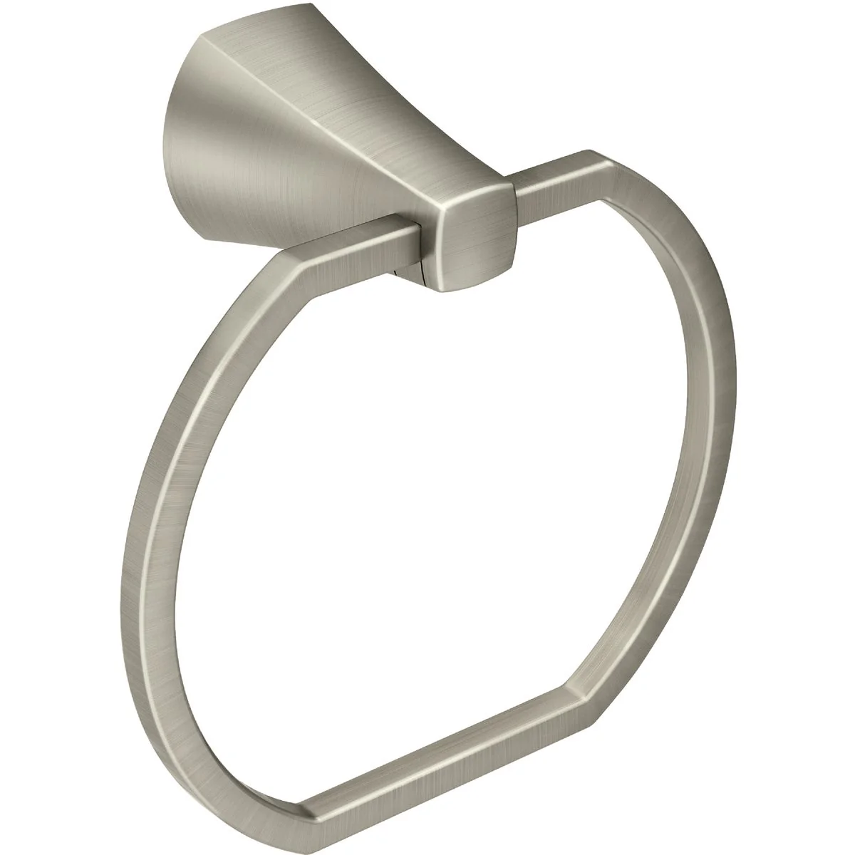 Sustainable Moen Lindor Towel Ring Spot Resist Brushed Nickel Easy-to-Use
