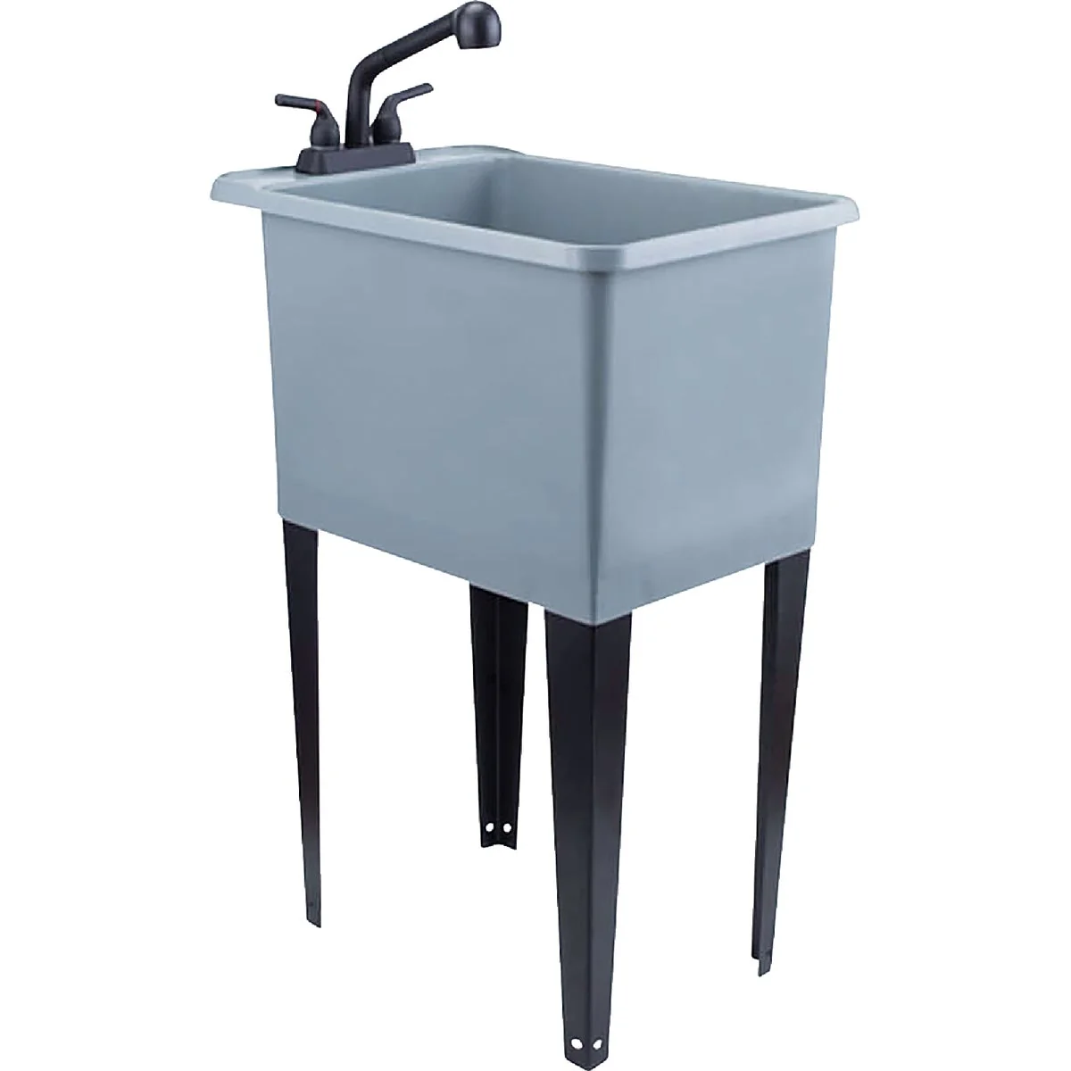 Verified Tehila 16 Gal. Space-Saving Grey Utility Sink Original Design