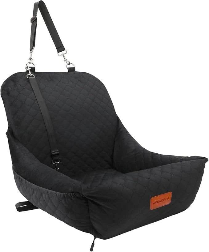 Modern Wooaidagg Dog Car Seat for Small Dogs Up to 25 lbs Ultra-Soft Memory Foam Travel Bed Casual