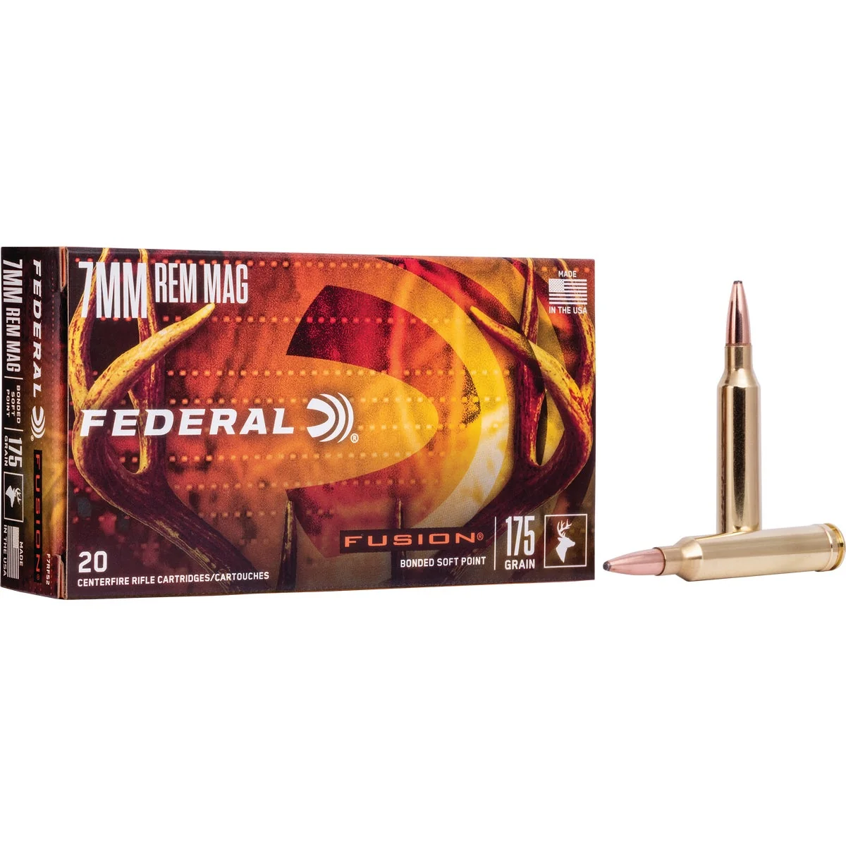 Casual Federal Fusion 7mm Rem Mag 175 Grain Soft Point Centerfire Ammunition Cartridges High-Performance