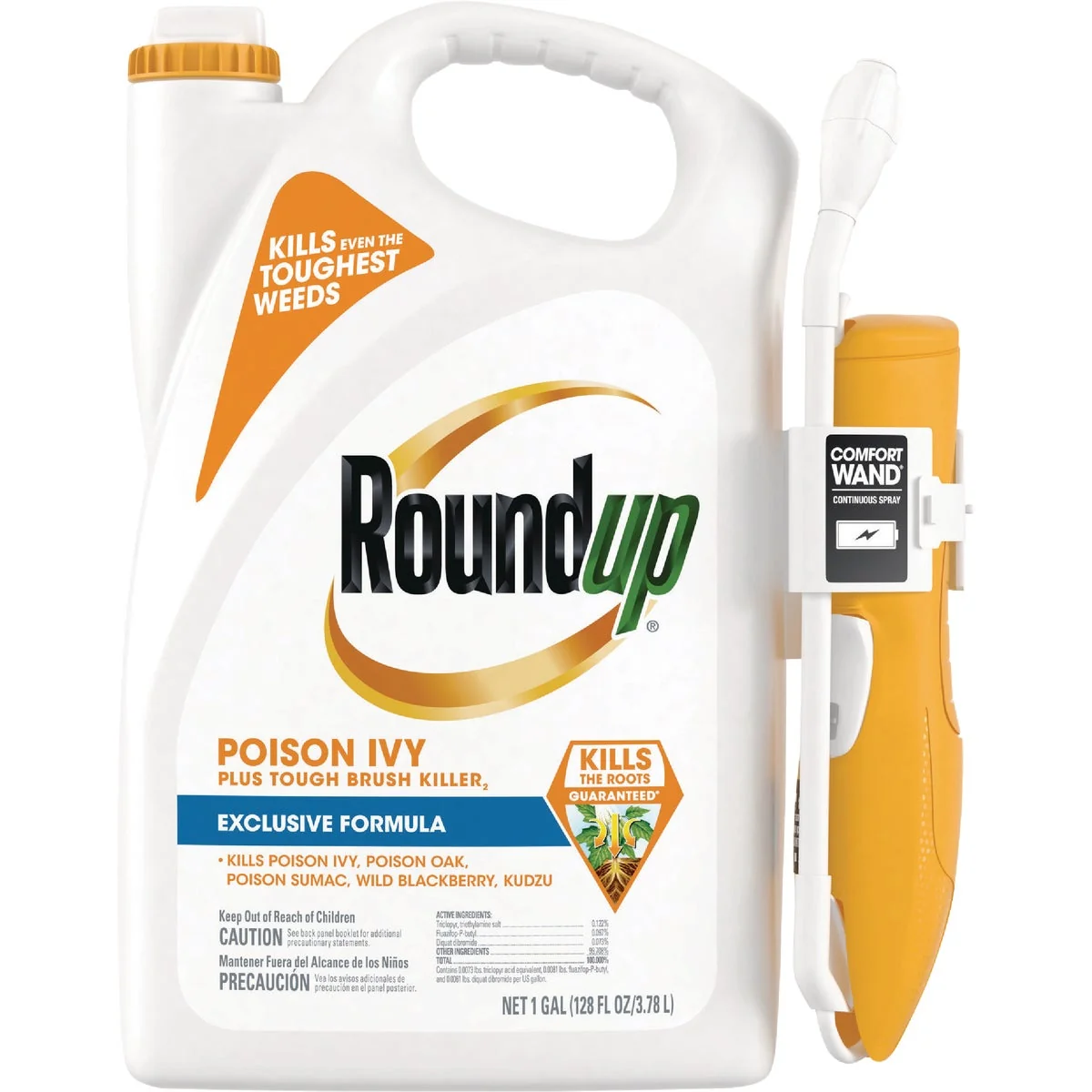 Flexible Roundup 1 Gal. Exclusive Formula Poison Ivy Plus Tough Brush Killer with Comfort Wand Luxury