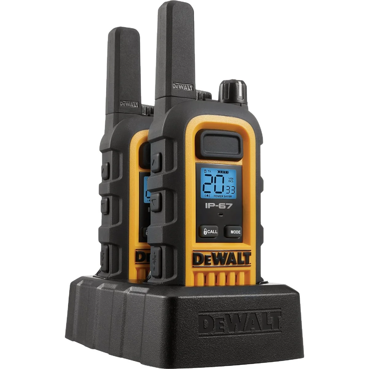 Breathable DEWALT 22-Channel 1W Heavy-Duty Jobsite FRS Walkie Talkie World-Class
