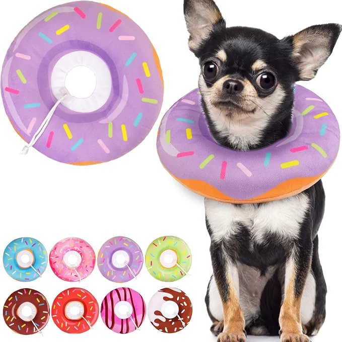Exclusive Cat Cone Collar Soft Cute Cat Donut Collar After Surgery Adjustable Kitten Contemporary