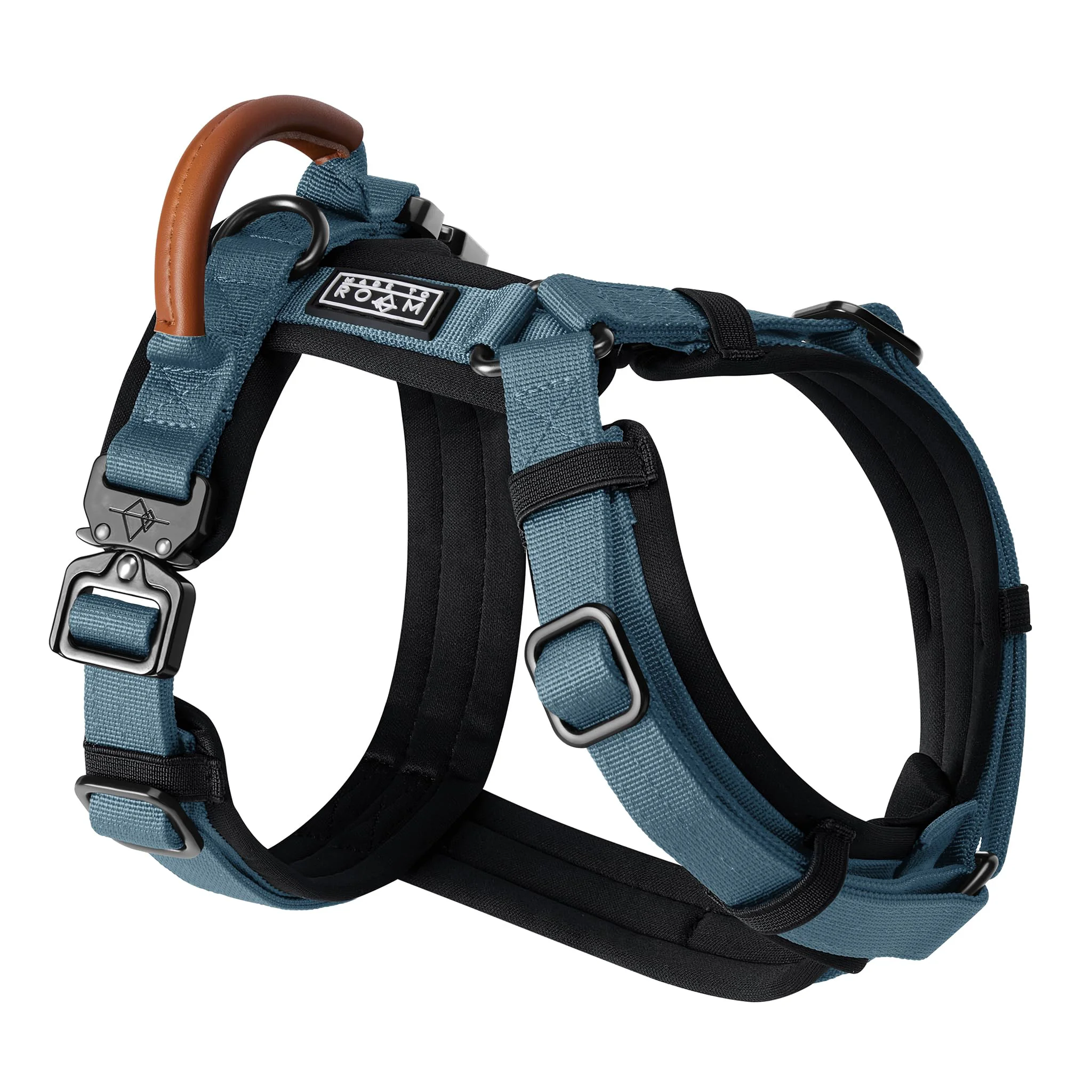 Elite MADE TO ROAM Premium Explorer Harness – Y-Shaped Dog Harness with Leather Handle California Horizon Size 3 Solid