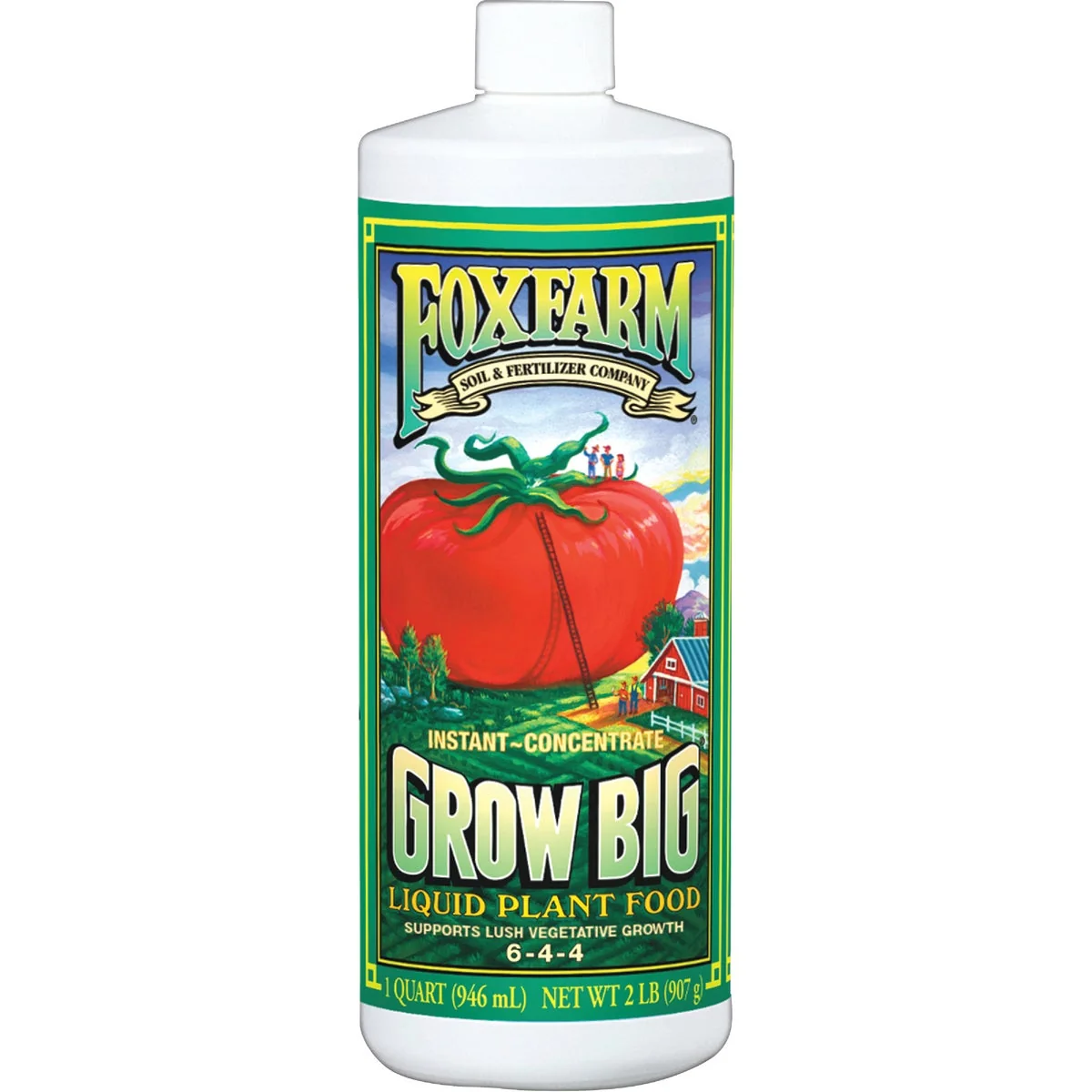 Durable FoxFarm Grow Big 1 Qt. 6-4-4 Liquid Plant Food Original