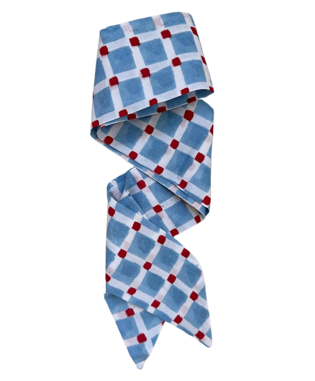 Prestigious Check Block Print Hat Scarf Original Design