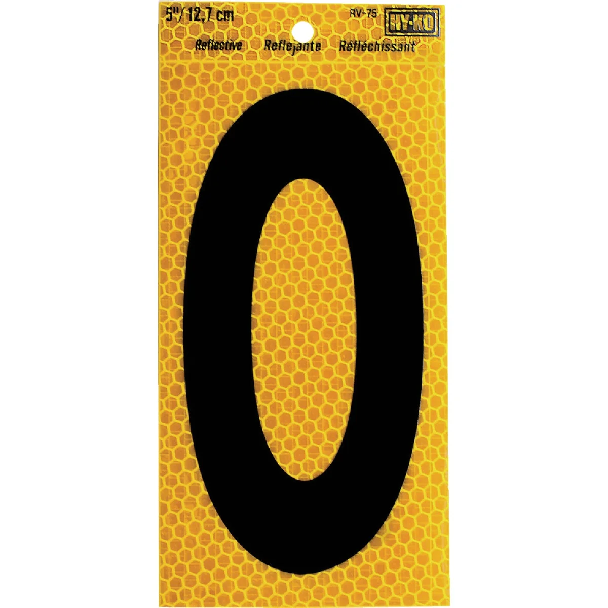 Top-Quality Hy-Ko 5 In. Yellow Reflective Number 0 First-Class