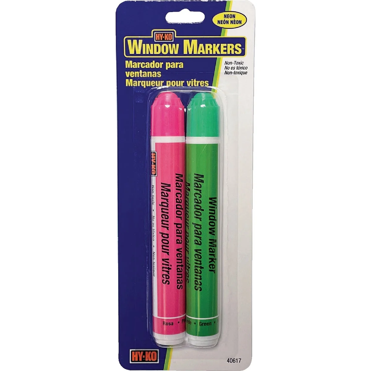 Pure Hy-Ko Pink Green Neon Window Marker 2-Pack Verified