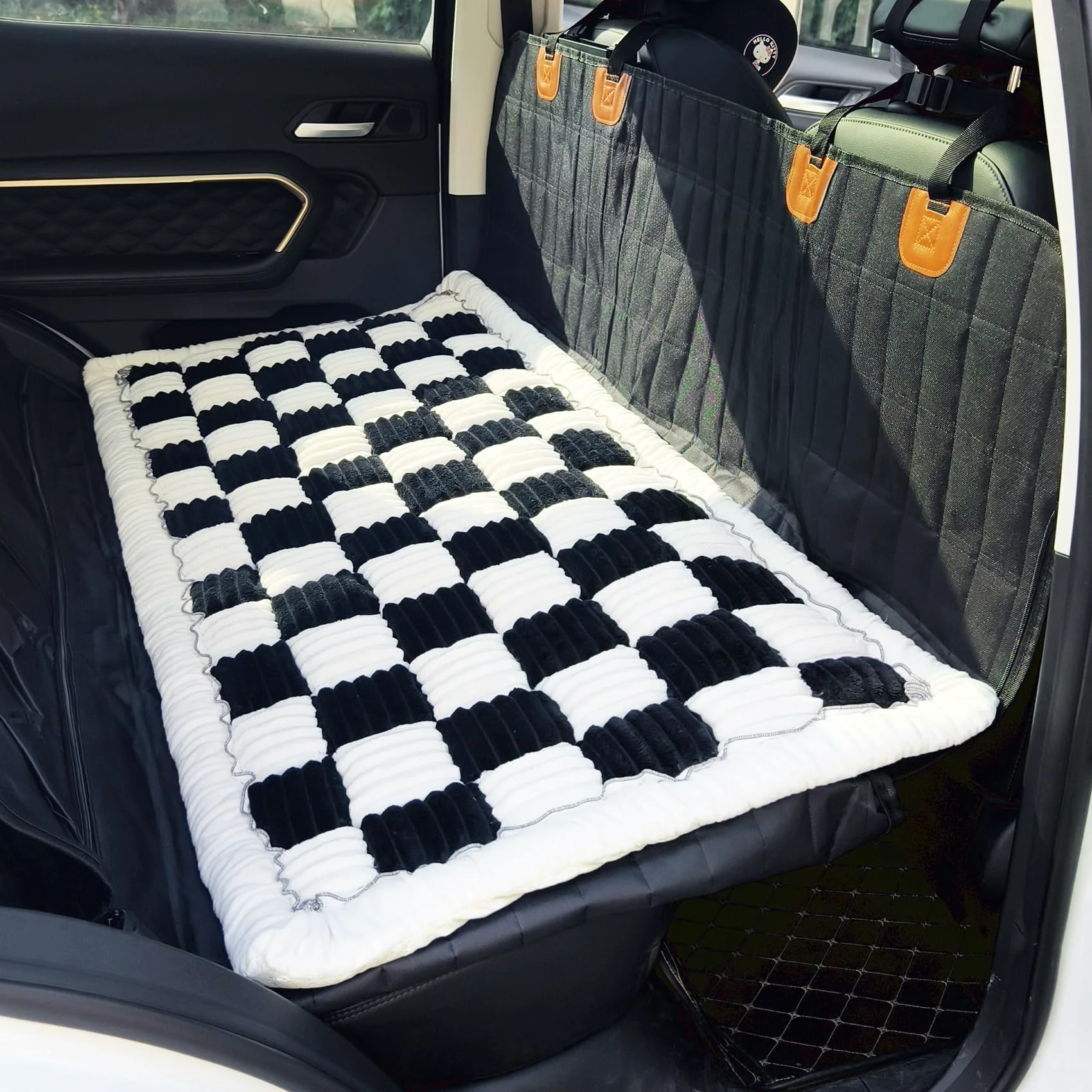 Pure AEEISHOMEREFORM Backseat Pet Bed Mat – Non-Slip Plaid Car Seat Cover 24.8×54 in Carefully Designed