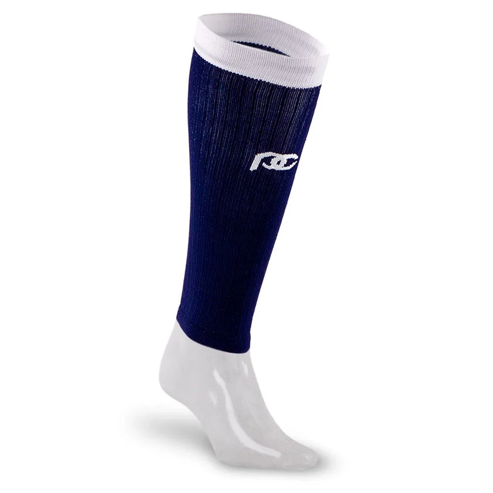 Casual Calf Sleeves Navy over White Practical
