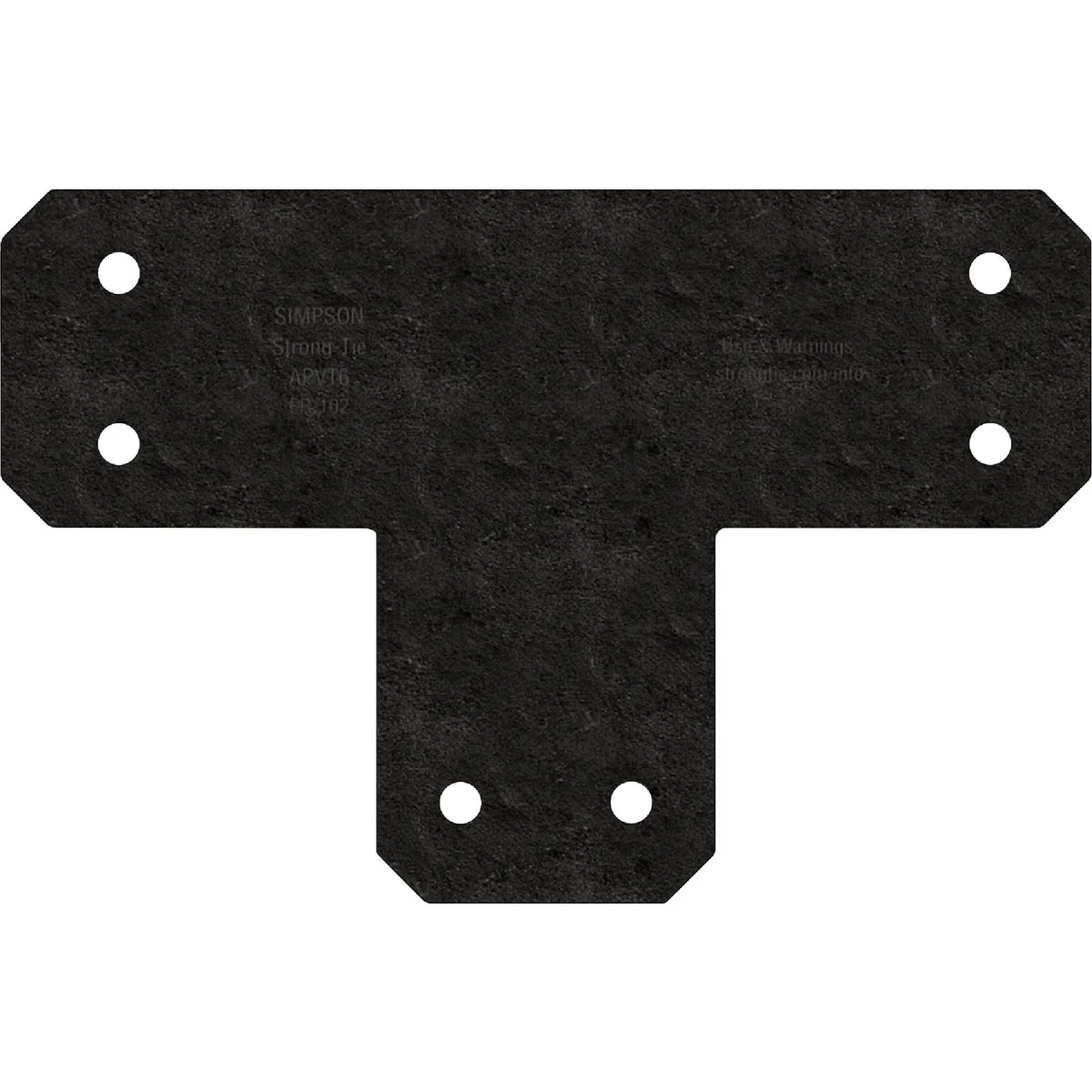Traditional Simpson Strong-Tie Outdoor Accents Avant Collection 6 In. x 6 In. ZMAX Black Powder-Coated T Strap Expertly Made