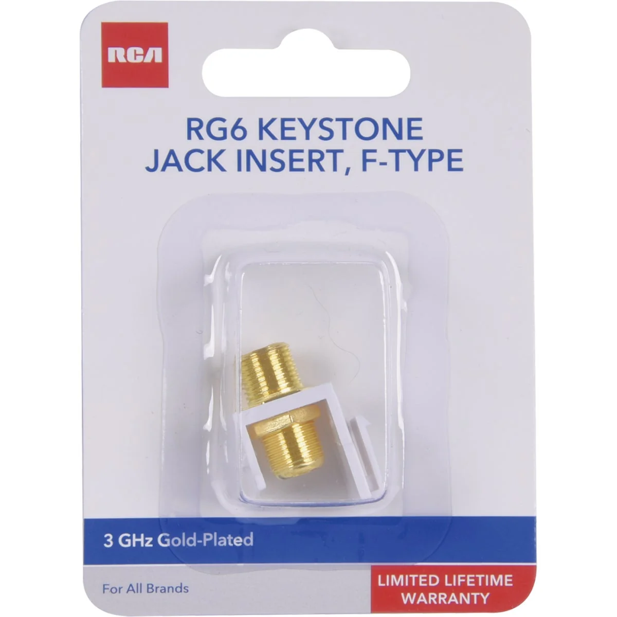 Minimalist RCA Keystone Modular F-Connector Jack Optimized
