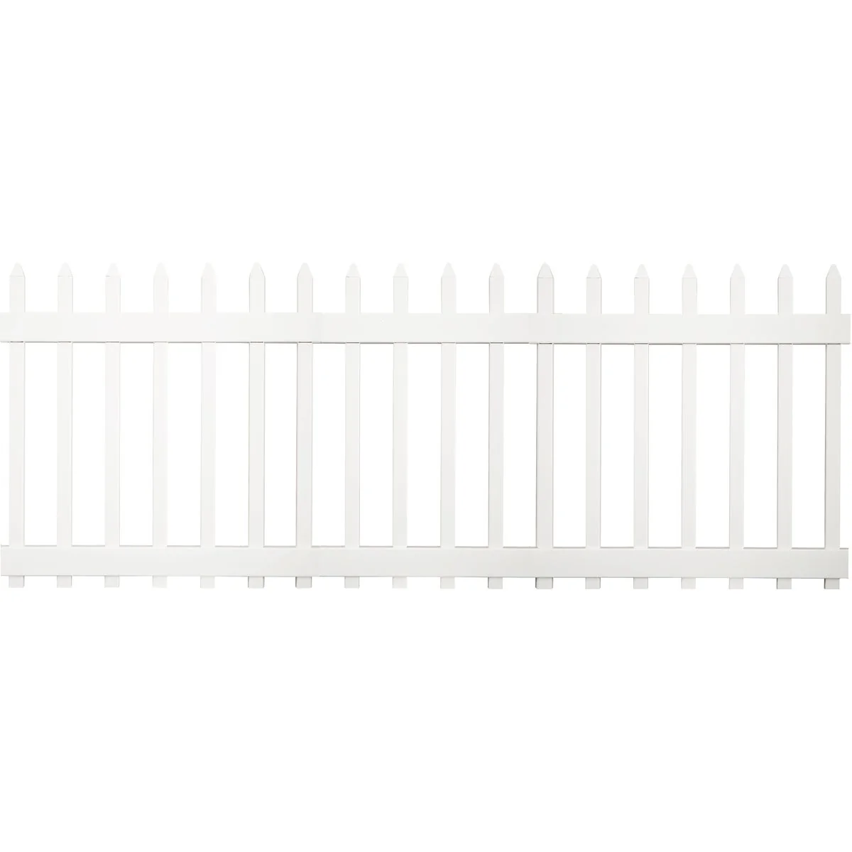 Sophisticated 4 Ft. H. x 8 Ft. L. Spaced White Vinyl Picket Fence Outstanding