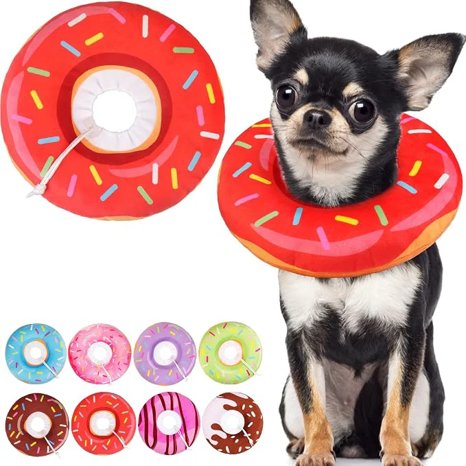 Genuine Cat Cone Collar Soft Cute Cat Donut Collar After Surgery Adjustable Kitten Exceptional