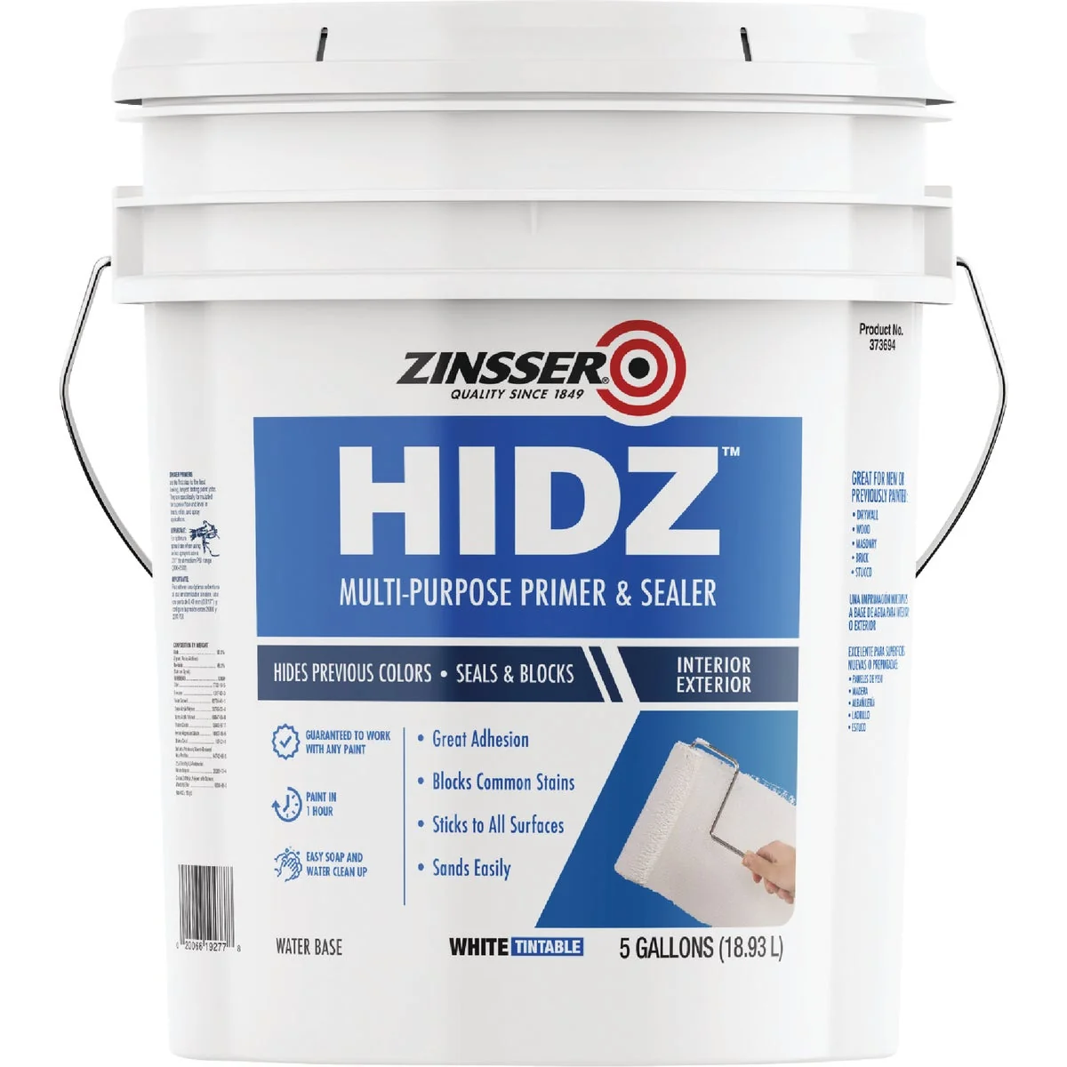 Specialty Zinsser HIDZ Multi-Purpose Primer and Sealer White 5 Gal. Carefully Designed