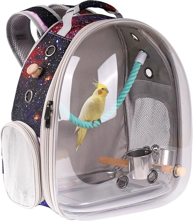 Reliable Galaxy Blue Bird Carrier Backpack Lightweight