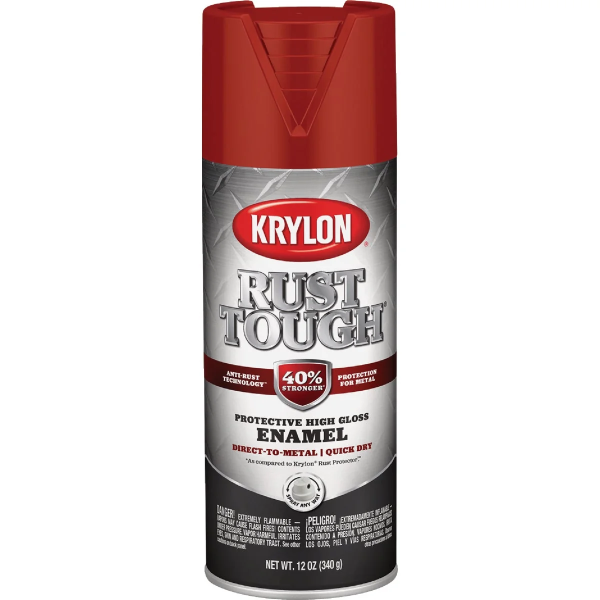 Solid Krylon Rust Tough 12 Oz. Gloss Alkyd Enamel Spray Paint Cherry Red Trusted