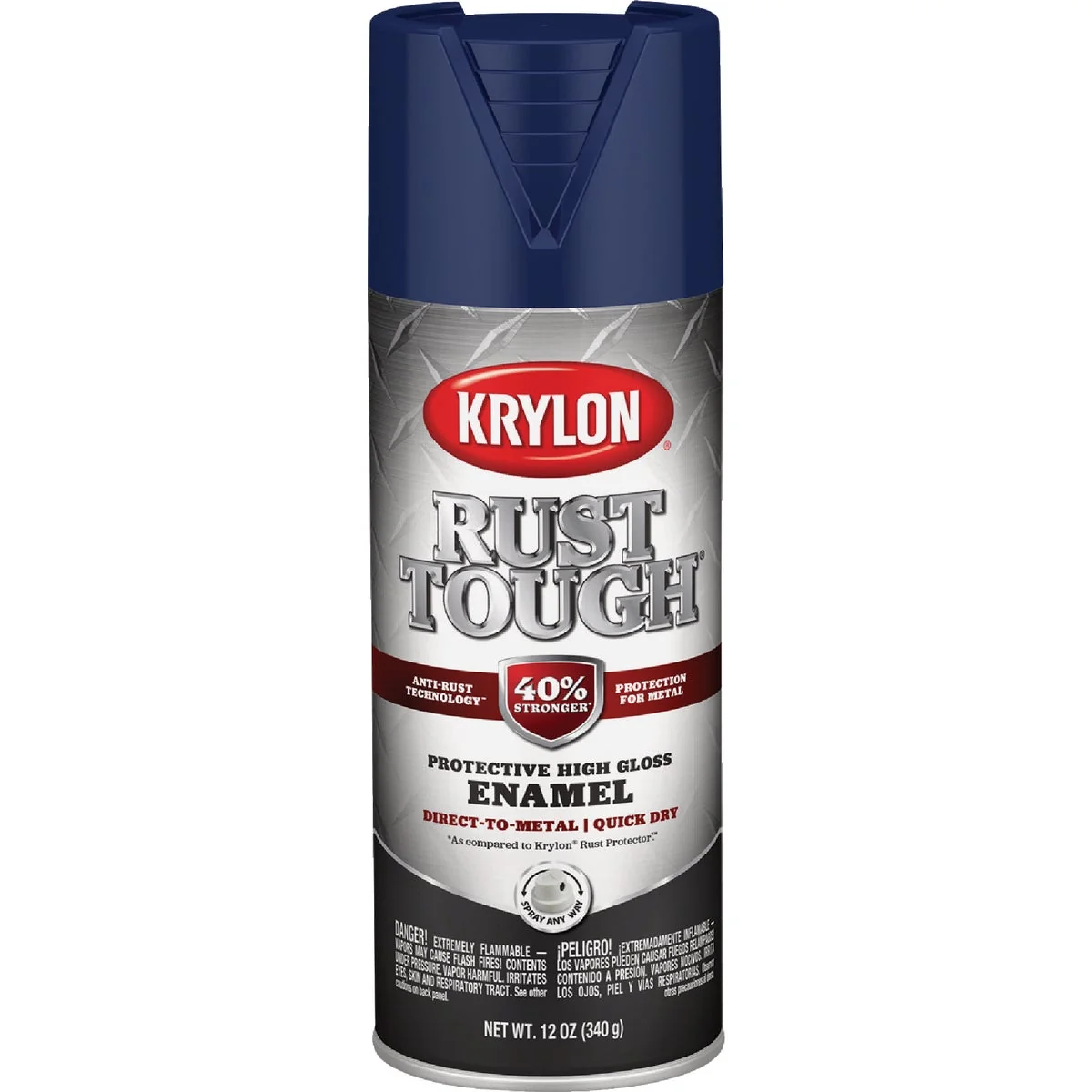 Versatile Krylon Rust Tough 12 Oz. Gloss Alkyd Enamel Spray Paint Navy Blue Certified