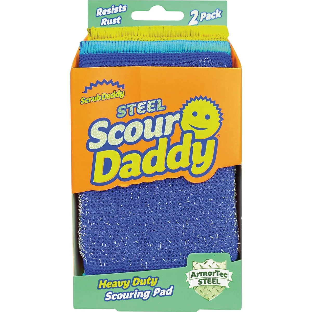 Quality Scrub Daddy Scour Daddy Steel Scouring Pad 2-Pack Versatile
