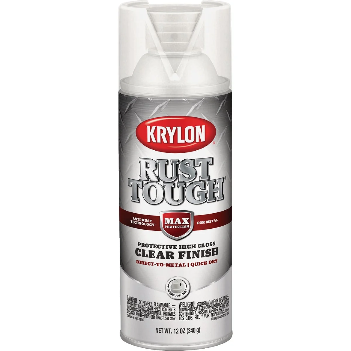 Trusted Krylon Rust Tough 12 Oz. Gloss Alkyd Enamel Spray Paint Clear Consistent
