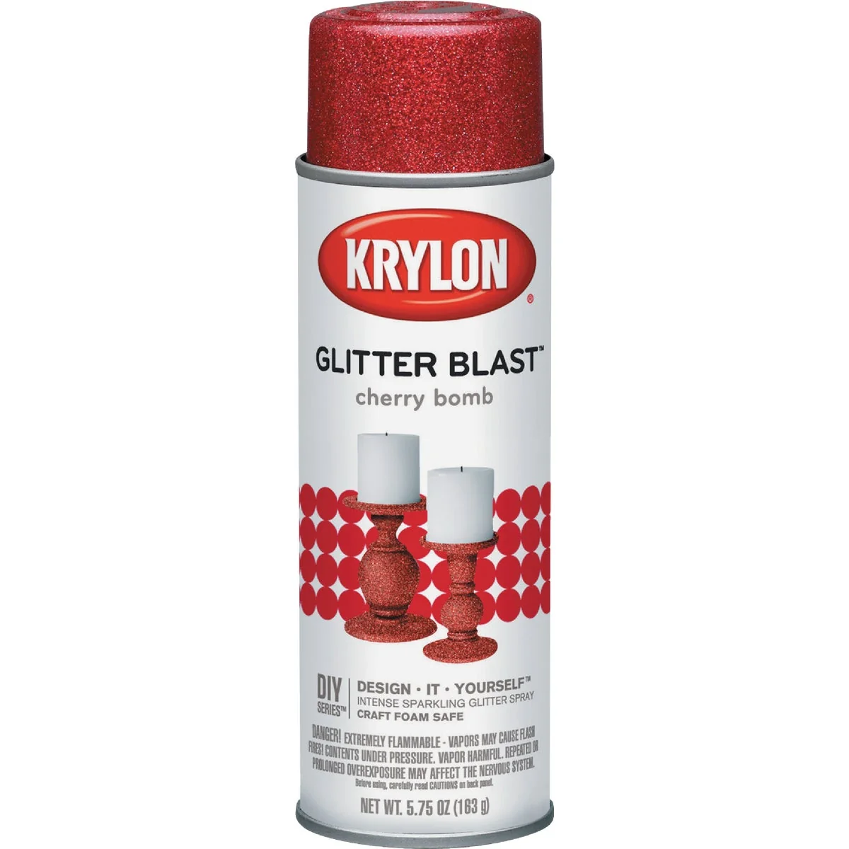 Top-Quality Krylon Glitter Blast 5.75 Oz. Cherry Bomb Spray Paint Specialty