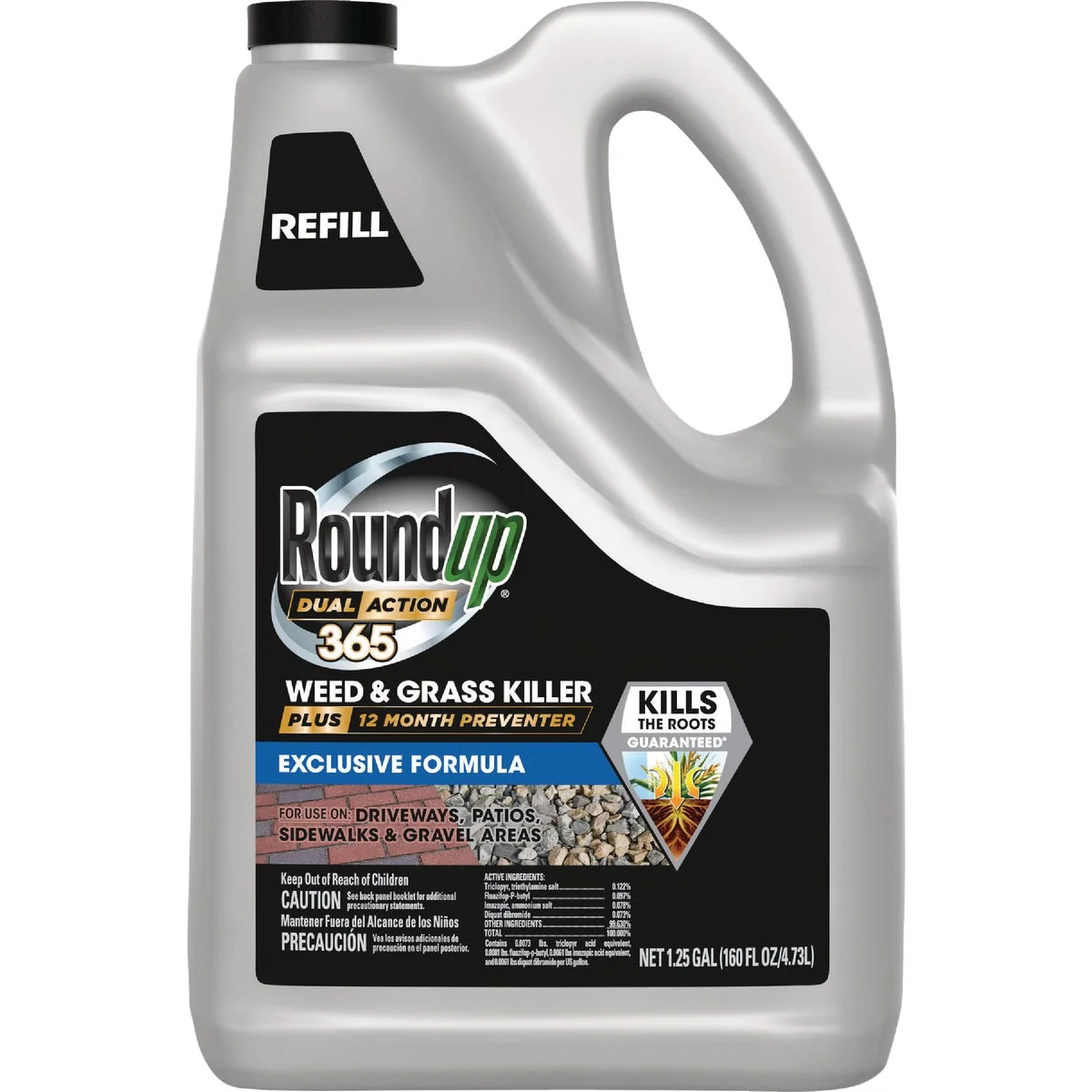 Pure Roundup Dual Action 365 1.25 Gal. Exclusive Formula Refill Weed Grass Killer Premium Material
