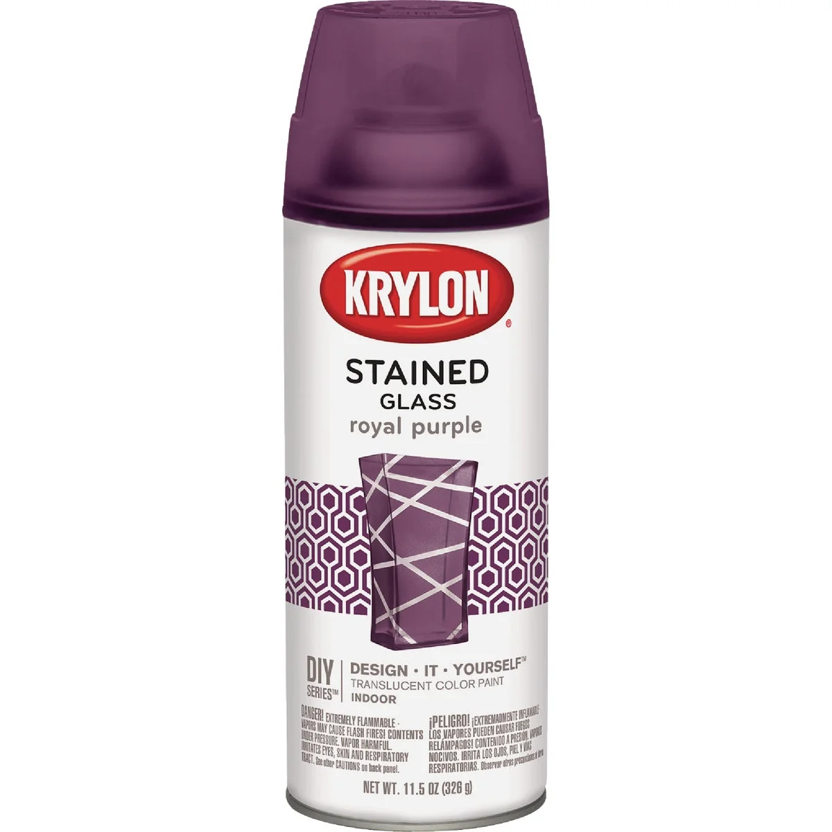 Solid Krylon Stained Glass 11.5 Oz. Royal Purple Spray Paint Advanced