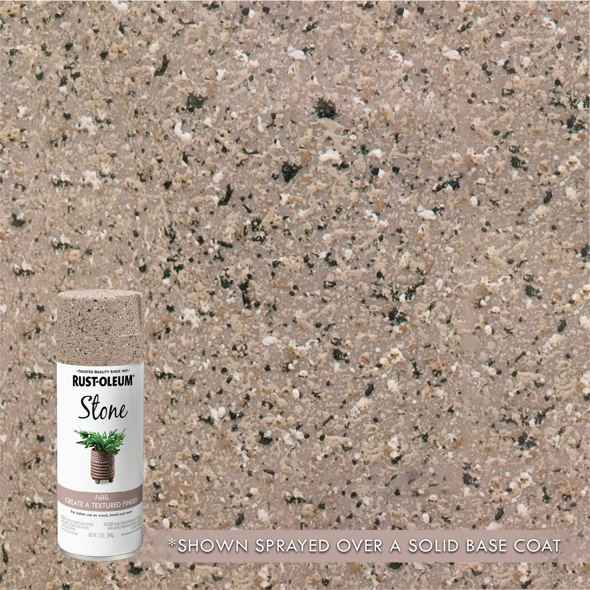 Contemporary Rust-Oleum 12 Oz. Stone Pebble Textured Spray Paint Authentic