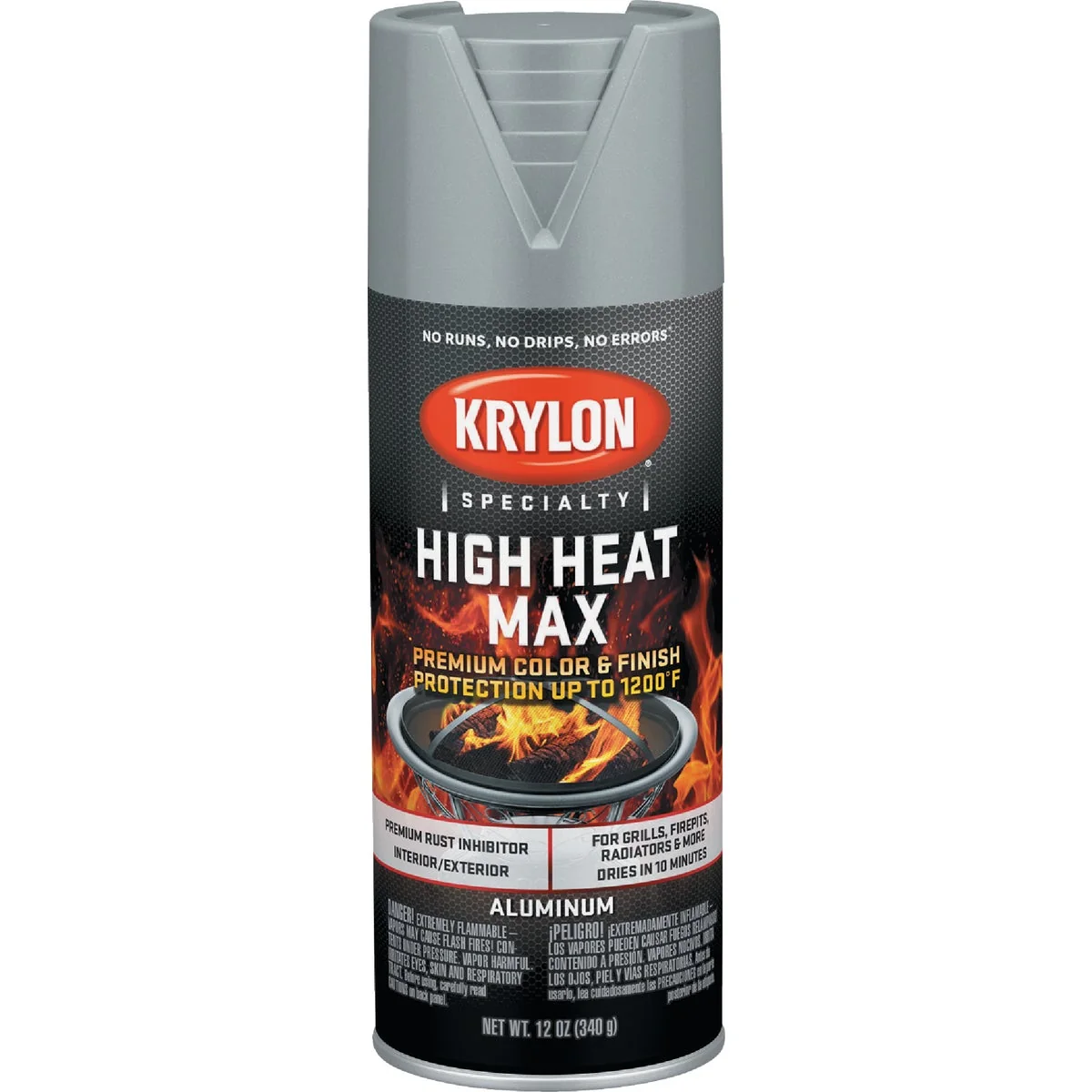 Specialty Krylon Max 12 Oz. Aluminum High Heat Spray Paint Certified