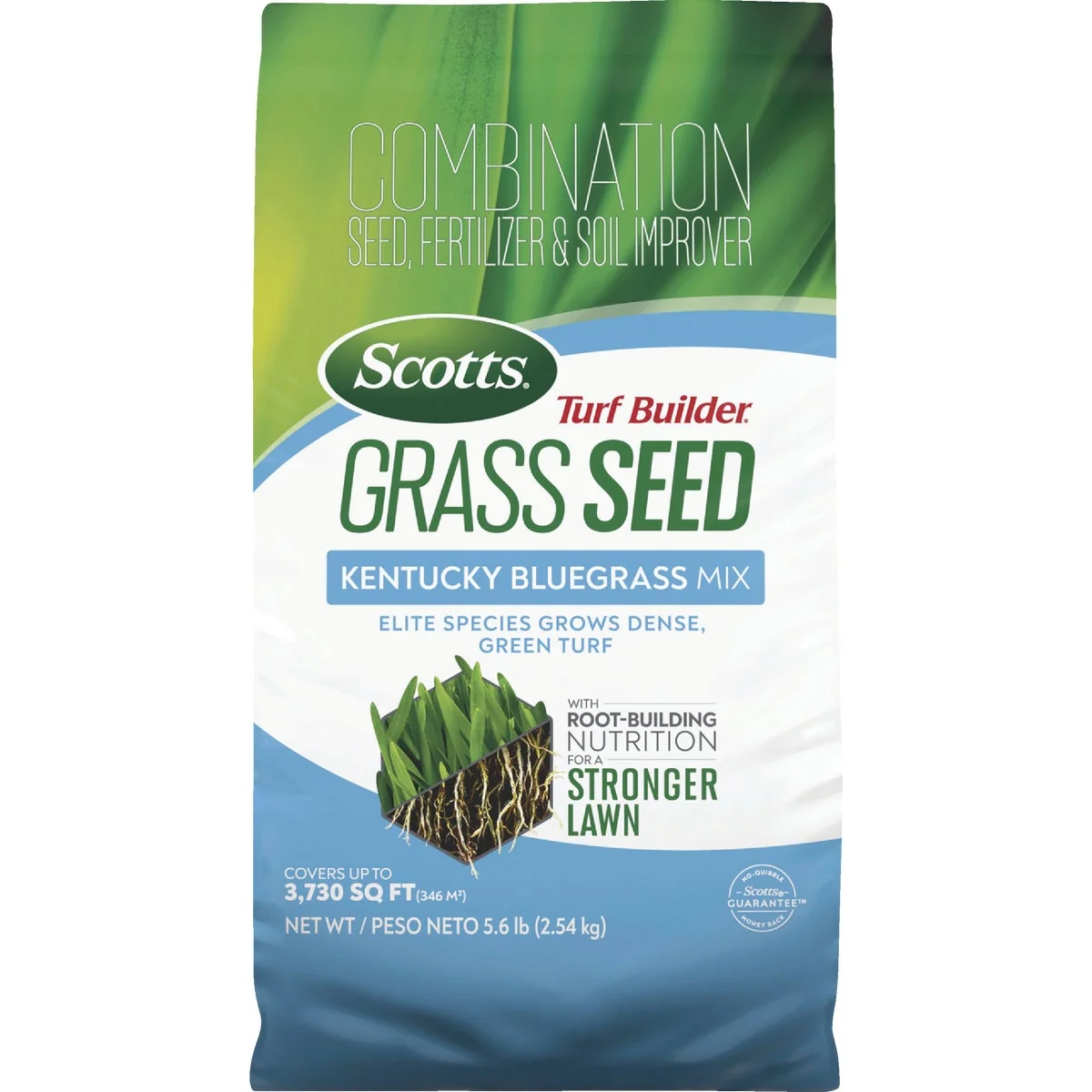 Fine Scotts Turf Builder 5.6 Lb. 465 Sq. Ft. Kentucky Bluegrass Mix Grass Seed Fertilizer and Soil Improver Combination Verified