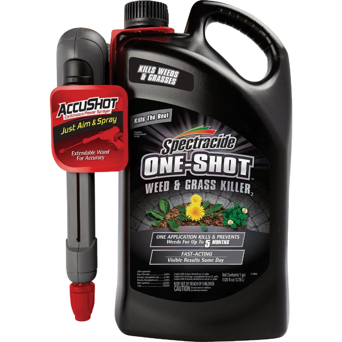 Powerful Spectracide One-Shot 1 Gal. Ready To Use AccuShot Sprayer Weed Grass Killer Effective