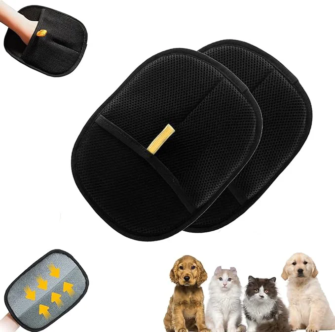Eco-Friendly for Yomi Pet Hair Remover Glove Cat Grooming Gloves Reusable Static Removal Glove for Pet Hair Versatile Dog Grooming Gloves for Couch Furniture Carpet Car Seat 2PCS About This Sophisticated