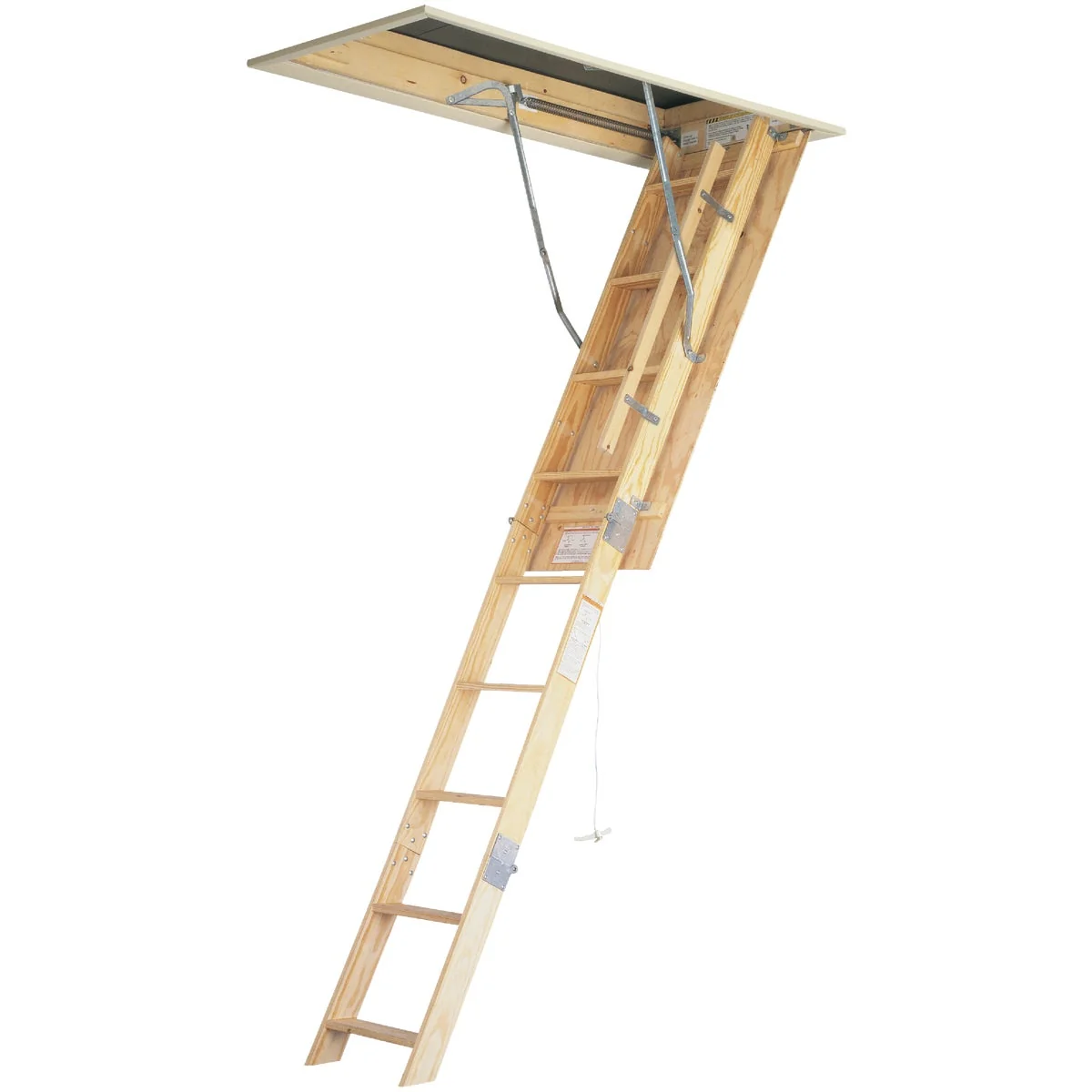 Exclusive Werner W Series 7 Ft. to 8 Ft. 9 In. 25 In. x 54 In. Wood Attic Ladder 250 Lb. Load Outstanding