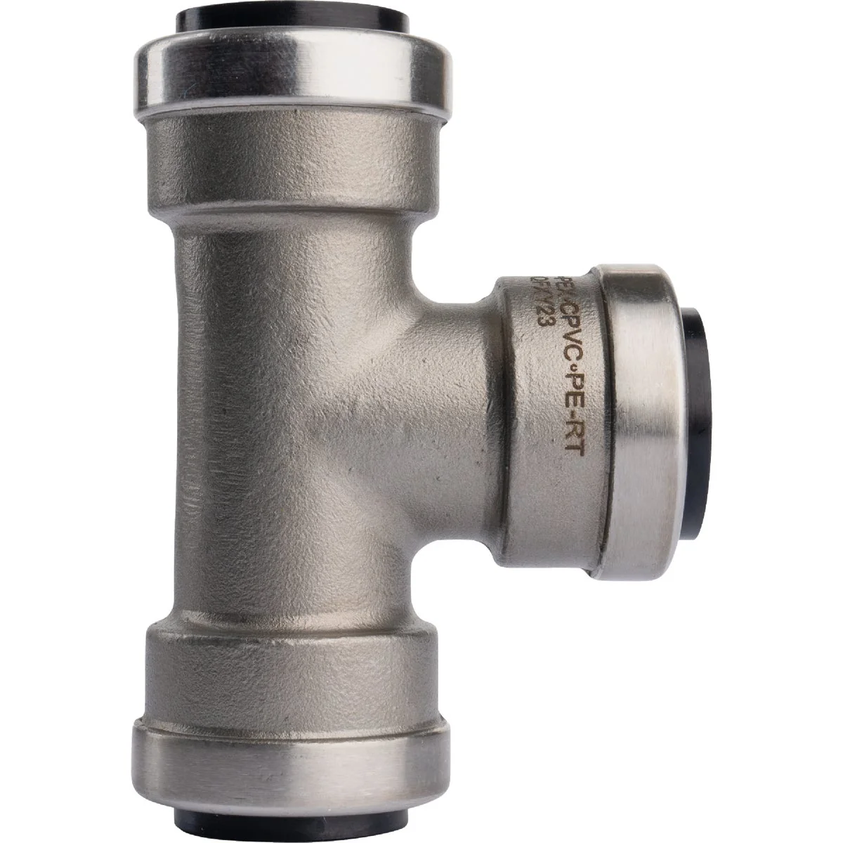 Comfortable QuickFitting 3 4 In. x 3 4 In. x 3 4 In. Push-to-Connect Stainless Steel Tee Certified