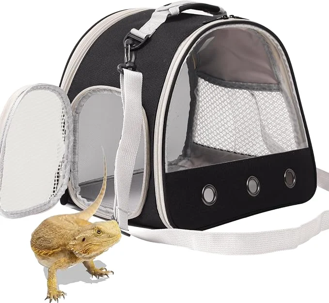 High-Quality Bearded Dragon Travel Carrier Lizards Carrier Small Animal Travel Carrier Verified