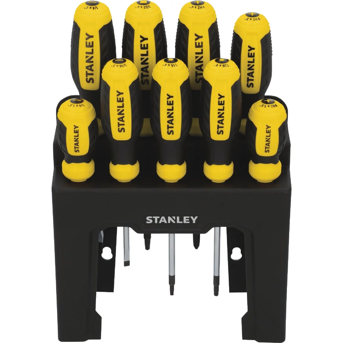 Natural Stanley Screwdriver Set with Stand 9-Piece Premium