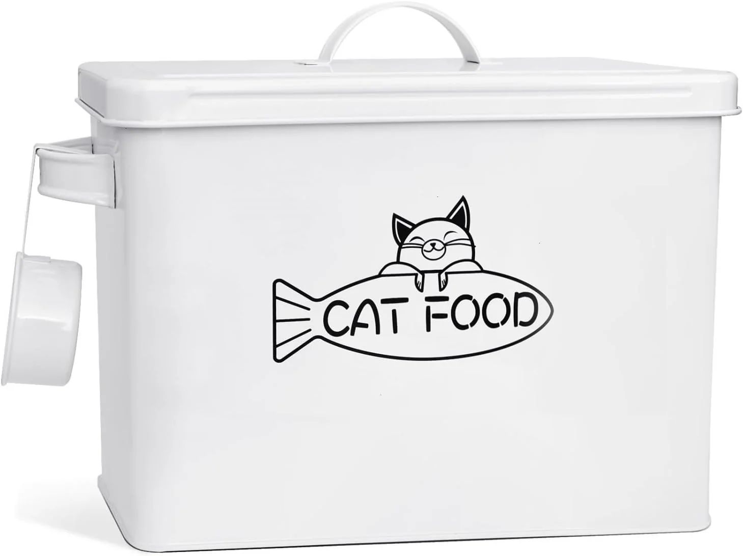 Flexible Large Dog and Cat Food Storage Container Farmhouse Pet Food Storage Containers with Lid and Dry Food Scoop Durable Airtight Cat Food Container Great Gift for Pet Owners Traditional