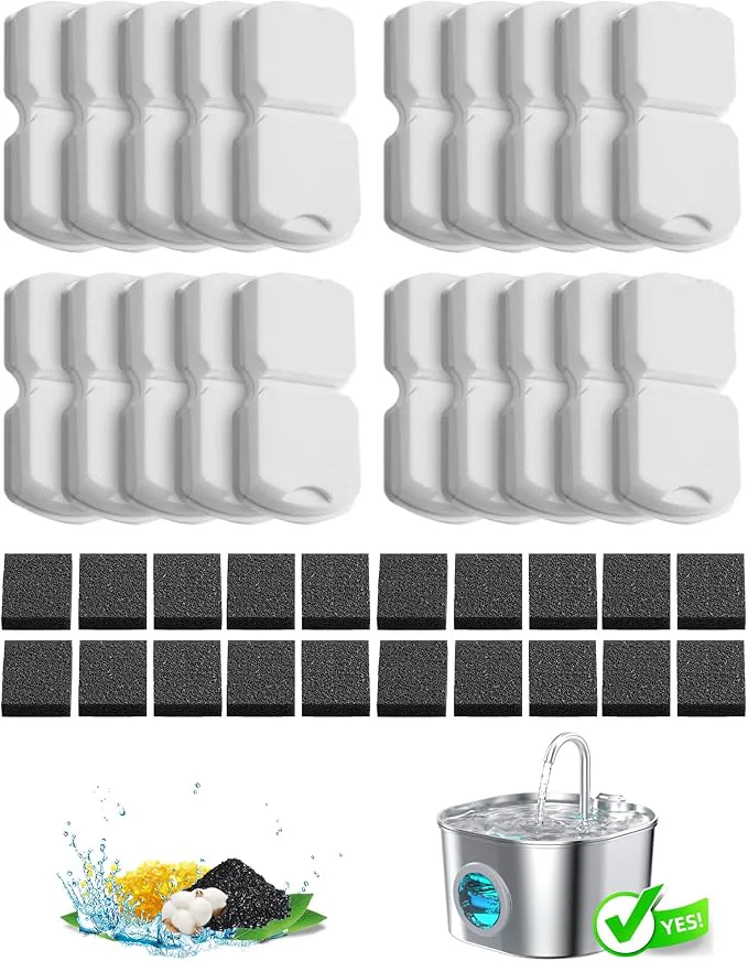 Certified Cat Water Fountain Filter 20Packs Pet Fountain Filter Sponges Exceptional