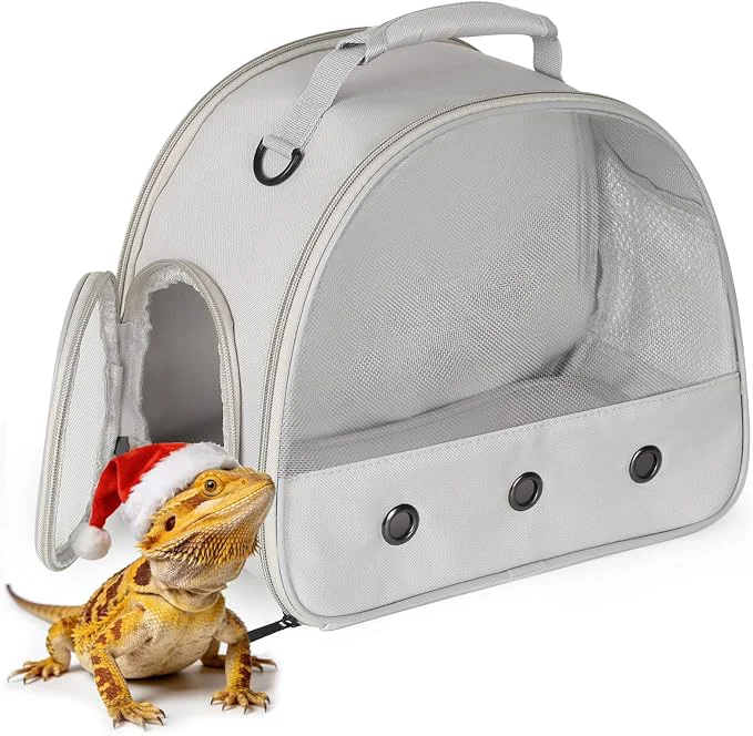 Flexible Ventilation Lizard Carrier for Bearded Dragon Guinea Pig Carrier Guinea Pig Effective
