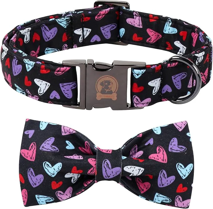 Premium Valentines’ Black Dog Collar Premium Material