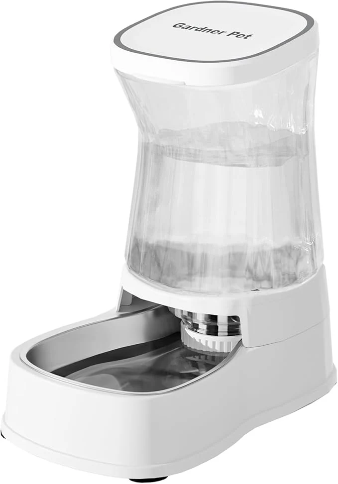 Stylish Automatic Gravity Water Dispenser for Dogs 1Gallon Stainless Steel Wa Trendy