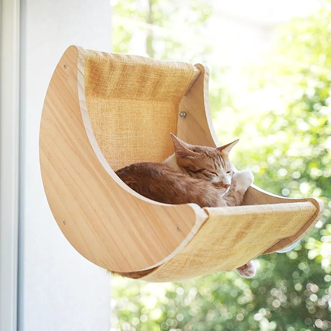 Responsible HAPYKITYS Window Cat Bed Moon Perches Mounted with Strong Suction Cups Cat Window Seat for Sleep and Watch BirdsAbout ThisOverview Reusable