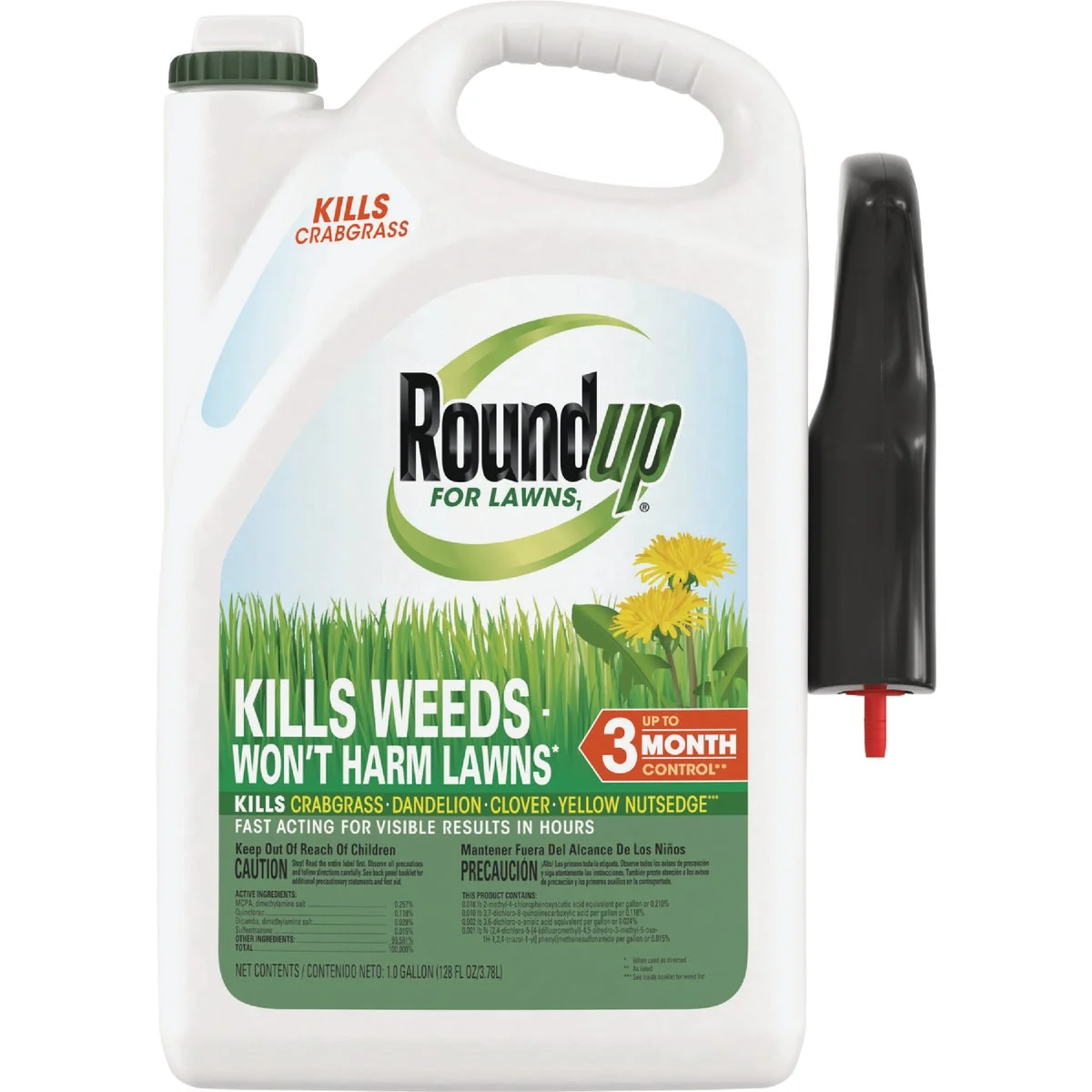 Solid Roundup for Lawns Northern 1 Gal. Ready To Use Trigger Spray Weed Killer Breathable