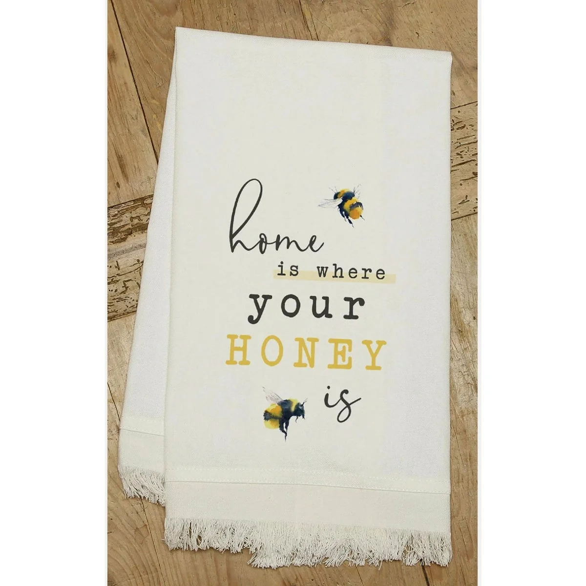 Detailed Second Nature Home Is Where Your Honey Is Kitchen Towel Solid