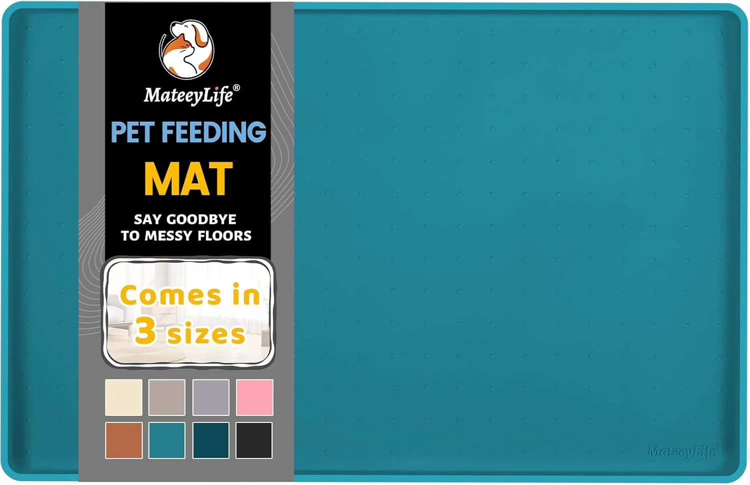 Professional MateeyLife Silicone Cat Dog Food Mat for Floors Waterproof Anti-Slip Dog Bowl Mats for Food and Water Pet Feeding Mats with Lip to Prevent Spills Pet Placemat for Messy Drinkers to Protect Floors Fine