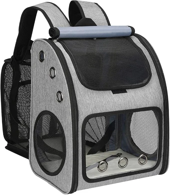 Long-Lasting Expandable Pet Carrier Backpack Secure